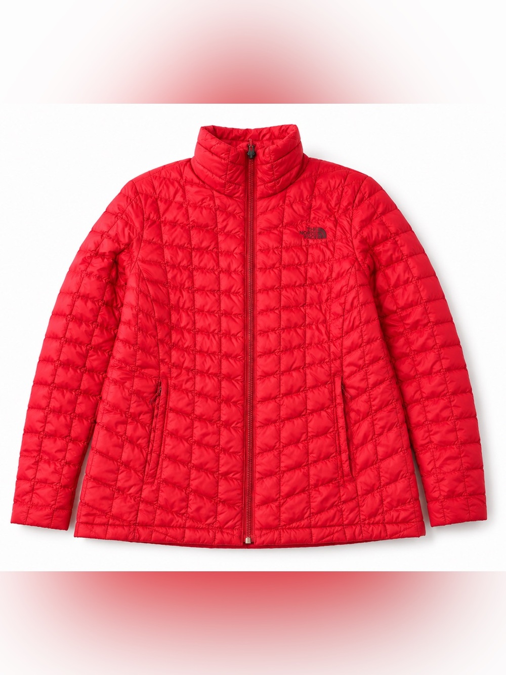 The North Face Women's Small Red Quilted Puffer Jacket Thermaball